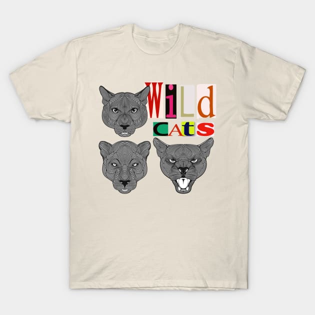 Wild cats T-Shirt by DmitryPayvinart